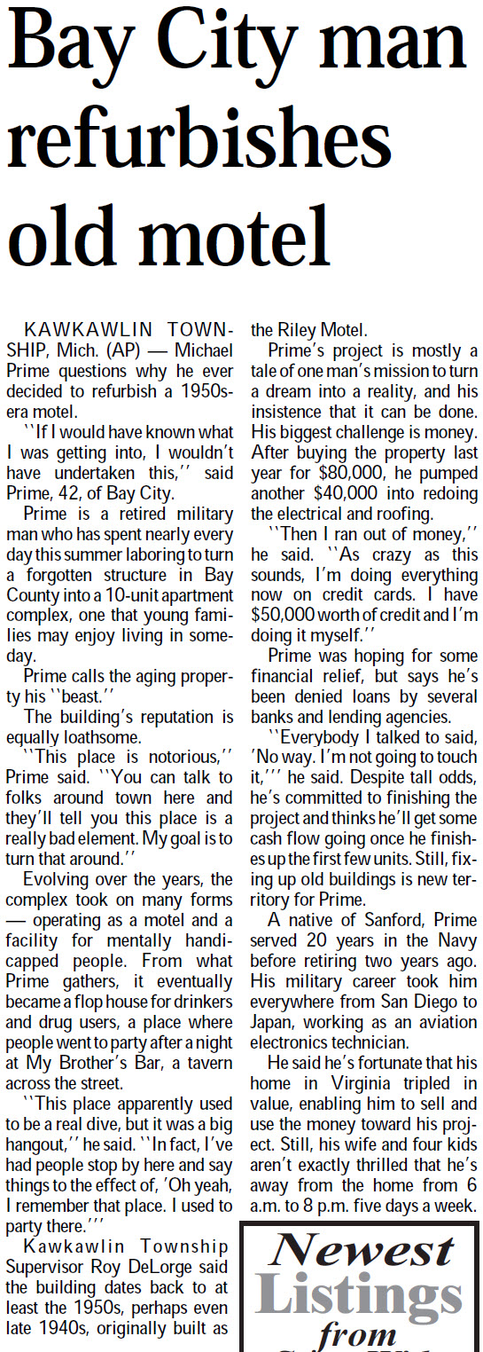 Rileys Motel - Sept 2007 Article On Riley Motel (newer photo)